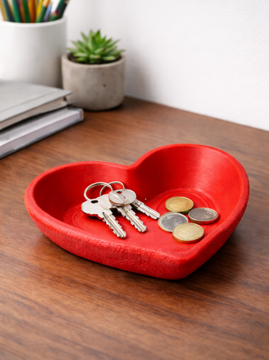 Despeja-bolsos em forma de coração